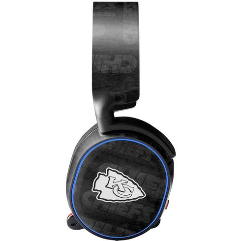 NFL Kansas City Chiefs Black & White SteelSeries Arctis 3 Skin