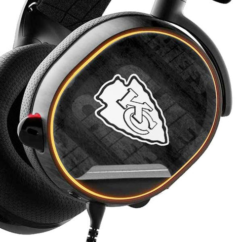 NFL Kansas City Chiefs Black & White SteelSeries Arctis 3 Skin