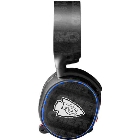NFL Kansas City Chiefs Black & White SteelSeries Arctis 5 Skin