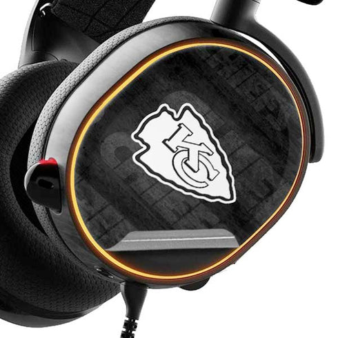 NFL Kansas City Chiefs Black & White SteelSeries Arctis 5 Skin