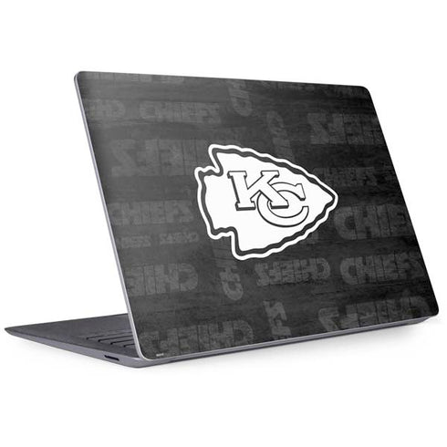 NFL Kansas City Chiefs Black & White Surface Laptop 3 13.5in Skin