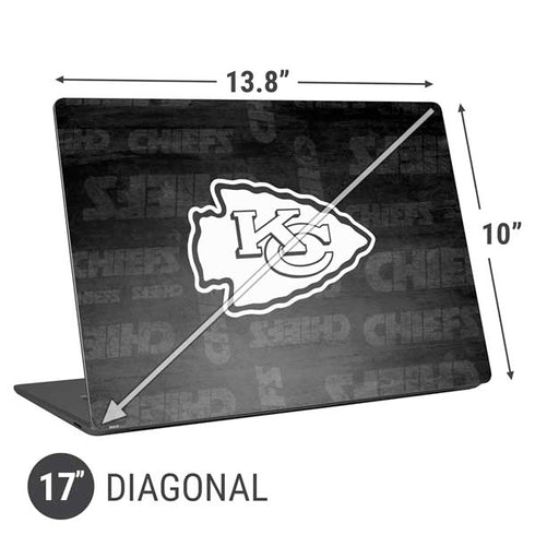 NFL Kansas City Chiefs Black & White Universal Laptop 17in (13.8 x 10in) Skin