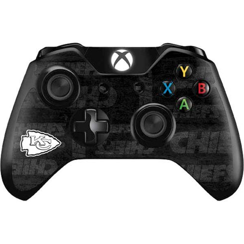 NFL Kansas City Chiefs Black & White Xbox One Controller Skin