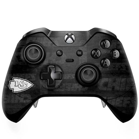 NFL Kansas City Chiefs Black & White Xbox One Elite Controller Skin