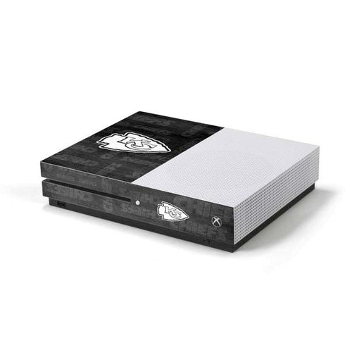 NFL Kansas City Chiefs Black & White Xbox One S Console Skin
