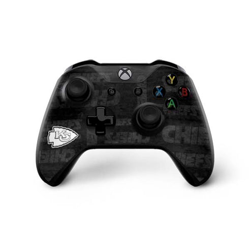 NFL Kansas City Chiefs Black & White Xbox One X Controller Skin