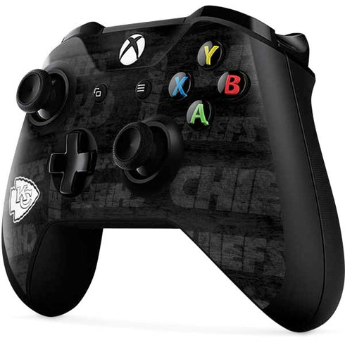 NFL Kansas City Chiefs Black & White Xbox One X Controller Skin