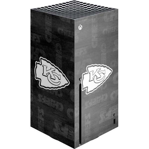 NFL Kansas City Chiefs Black & White Xbox Series X Console Skin