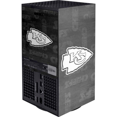 NFL Kansas City Chiefs Black & White Xbox Series X Console Skin