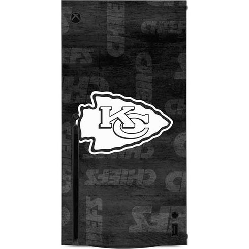 NFL Kansas City Chiefs Black & White Xbox Series X Console Skin