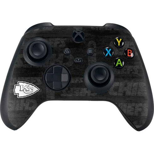 NFL Kansas City Chiefs Black & White Xbox Series X Controller Skin