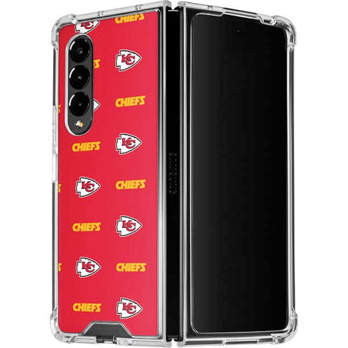NFL Kansas City Chiefs Blitz Series Galaxy Z Fold4 5G Clear Case