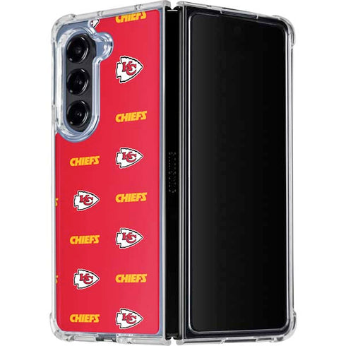 NFL Kansas City Chiefs Blitz Series Galaxy Z Fold5 5G Clear Case
