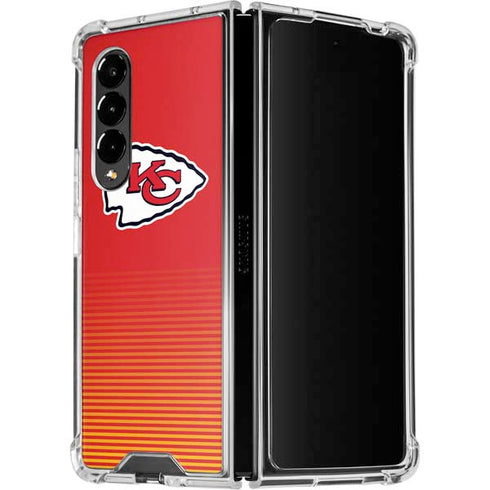 NFL Kansas City Chiefs Breakaway Galaxy Z Fold4 5G Clear Case