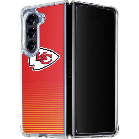 NFL Kansas City Chiefs Breakaway Galaxy Z Fold5 5G Clear Case
