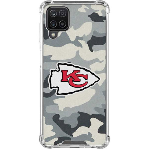 NFL Kansas City Chiefs Camo Galaxy A12 Clear Case