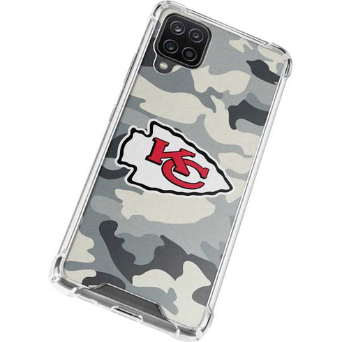 NFL Kansas City Chiefs Camo Galaxy A12 Clear Case
