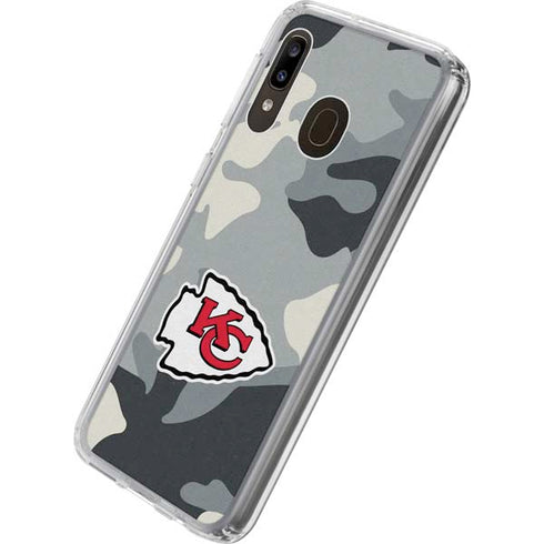 NFL Kansas City Chiefs Camo Galaxy A20 Clear Case