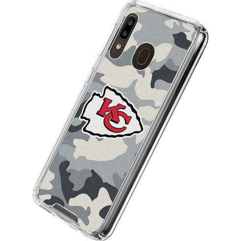 NFL Kansas City Chiefs Camo Galaxy A30 Clear Case