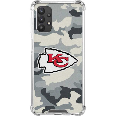 NFL Kansas City Chiefs Camo Galaxy A32 5G Clear Case