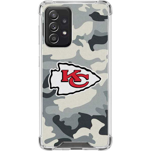 NFL Kansas City Chiefs Camo Galaxy A52 5G Clear Case