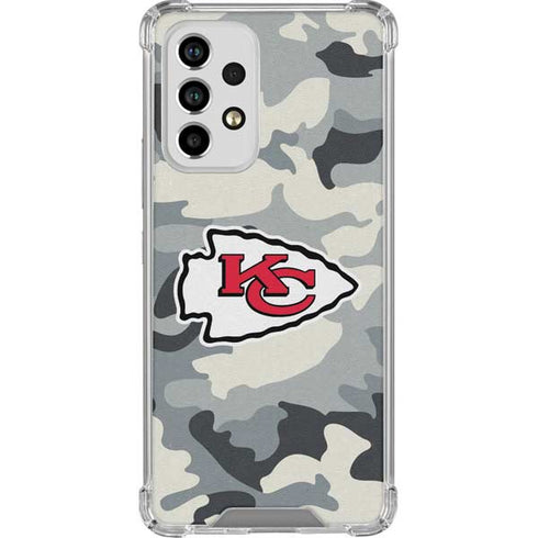 NFL Kansas City Chiefs Camo Galaxy A53 5G Clear Case