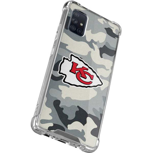 NFL Kansas City Chiefs Camo Galaxy A71 5G Clear Case