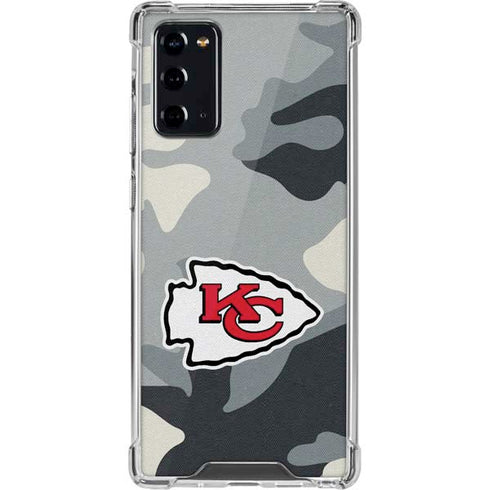 NFL Kansas City Chiefs Camo Galaxy Note20 5G Clear Case