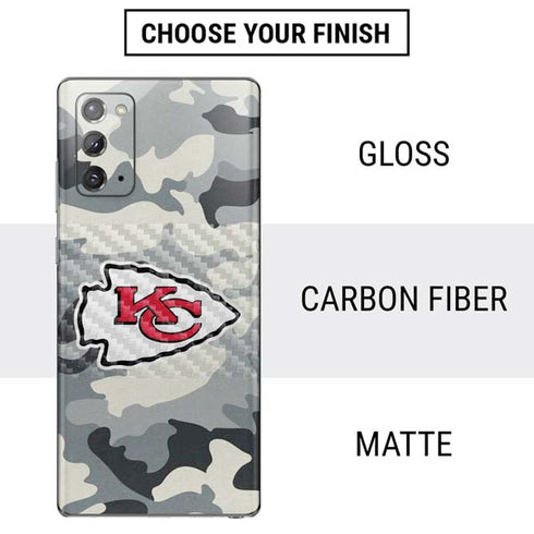 NFL Kansas City Chiefs Camo Galaxy Note20 5G Skin