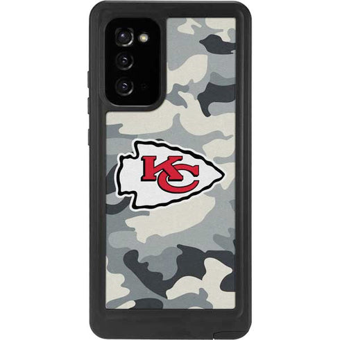 NFL Kansas City Chiefs Camo Galaxy Note20 5G Waterproof Case