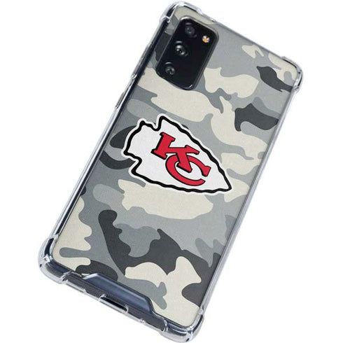 NFL Kansas City Chiefs Camo Galaxy S20 FE Clear Case