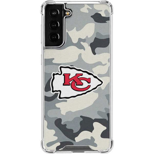 NFL Kansas City Chiefs Camo Galaxy S21 FE Clear Case