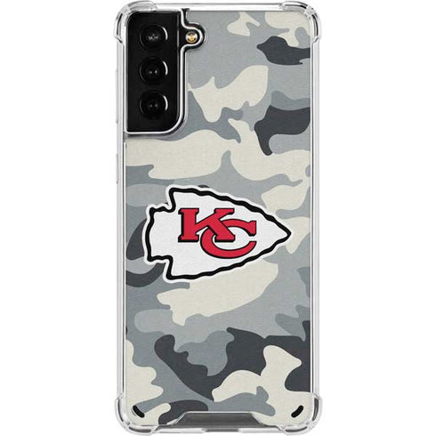 NFL Kansas City Chiefs Camo Galaxy S21 Plus 5G Clear Case