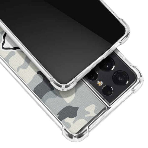NFL Kansas City Chiefs Camo Galaxy S21 Ultra 5G Clear Case