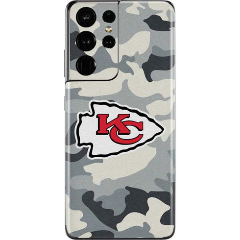 NFL Kansas City Chiefs Camo Galaxy S21 Ultra 5G Skin