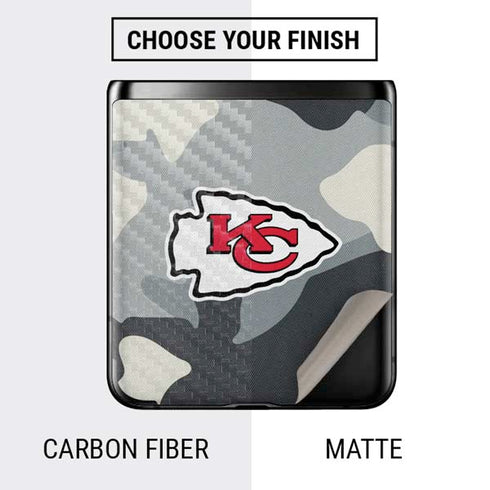 NFL Kansas City Chiefs Camo Galaxy Z Flip Skin