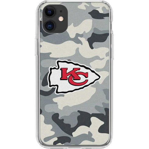 NFL Kansas City Chiefs Camo iPhone 11 Clear Case