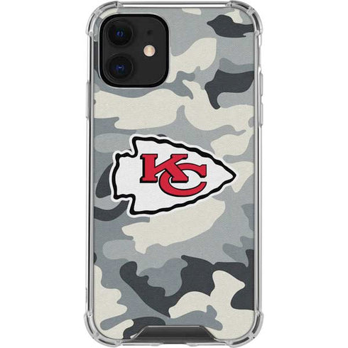 NFL Kansas City Chiefs Camo iPhone 12 Clear Case