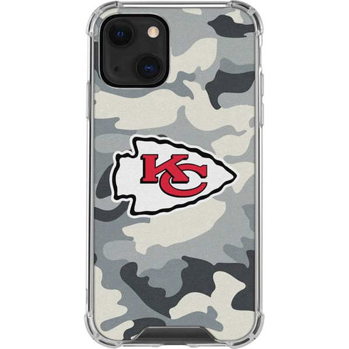 NFL Kansas City Chiefs Camo iPhone 13 Clear Case