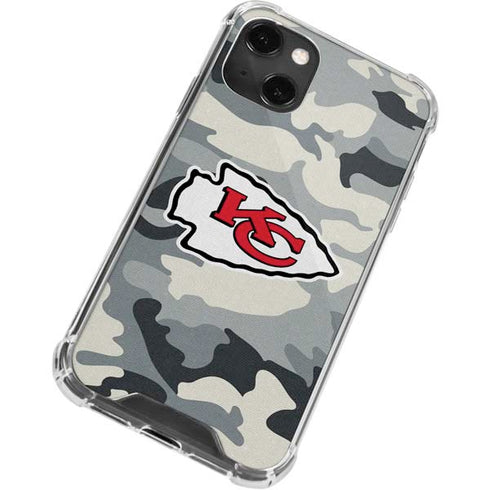 NFL Kansas City Chiefs Camo iPhone 13 Mini Clear Case