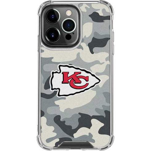 NFL Kansas City Chiefs Camo iPhone 13 Pro Clear Case