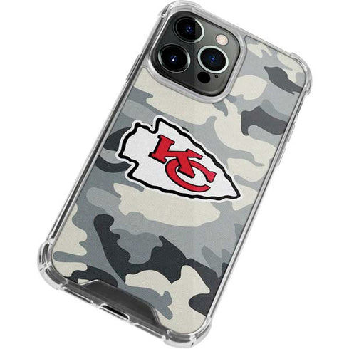 NFL Kansas City Chiefs Camo iPhone 13 Pro Clear Case