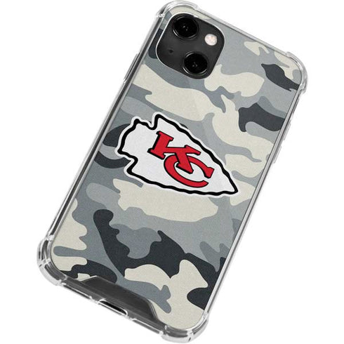 NFL Kansas City Chiefs Camo iPhone 14 Clear Case