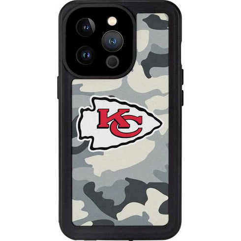 NFL Kansas City Chiefs Camo iPhone 14 Pro Waterproof Case