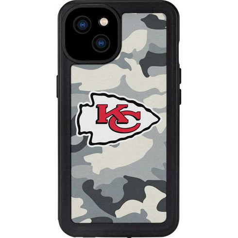 NFL Kansas City Chiefs Camo iPhone 15 Plus Waterproof Case