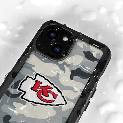 NFL Kansas City Chiefs Camo iPhone 15 Plus Waterproof Case