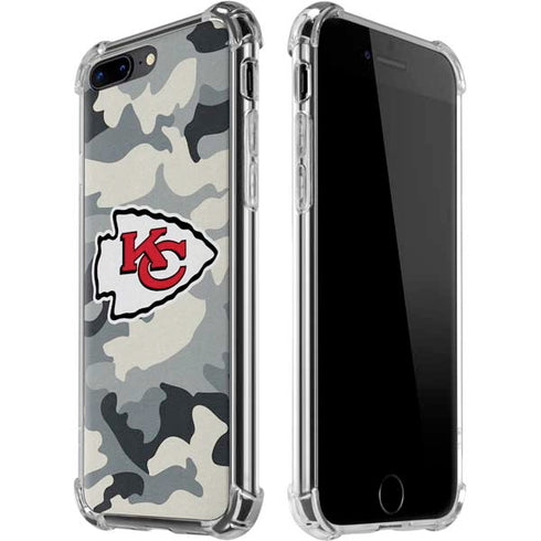 NFL Kansas City Chiefs Camo iPhone 7/8 Plus Clear Case