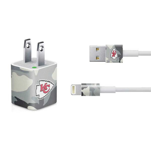 NFL Kansas City Chiefs Camo iPhone Charger (5W USB) Skin