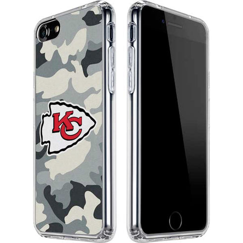 NFL Kansas City Chiefs Camo iPhone SE (2nd & 3rd Gen) Clear Case