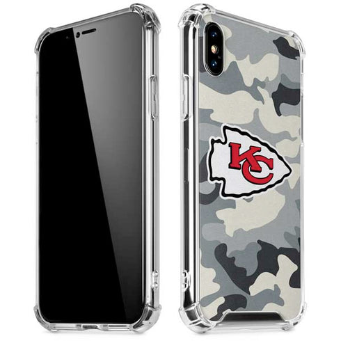 NFL Kansas City Chiefs Camo iPhone XS Max Clear Case